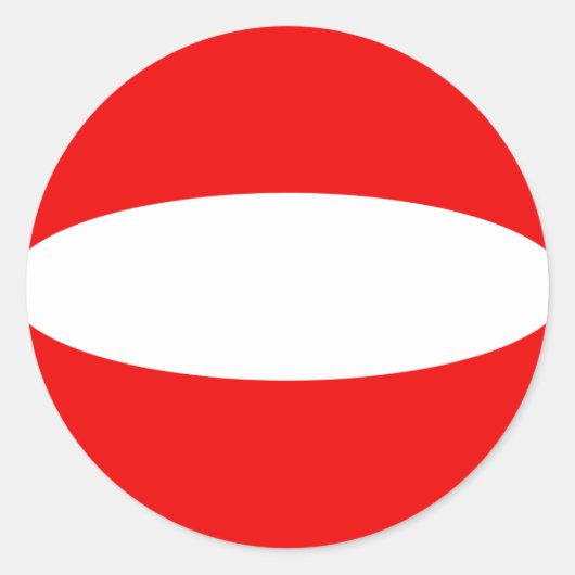 Oostenrijk Fisheye Vlag Sticker (Voorkant)