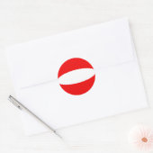 Oostenrijk Fisheye Vlag Sticker (Envelop)