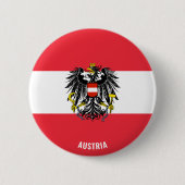 Oostenrijk Flag Charming Patriotic Ronde Button 5,7 Cm (Voorkant)