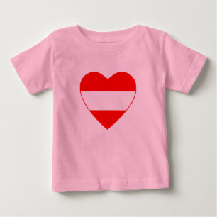 Oostenrijk Flag Hart T-shirt
