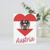 Oostenrijk Flag Heart Briefkaart (Staand voorkant)
