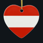 Oostenrijk Flag Heart Ornament<br><div class="desc">Heart Ornament met de vlag van Oostenrijk.</div>