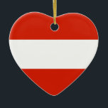 Oostenrijk Flag Heart Ornament<br><div class="desc">Heart Ornament met de vlag van Oostenrijk.</div>