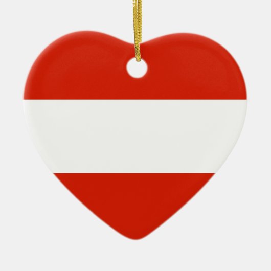 Oostenrijk Flag Heart Ornament (Voorkant)