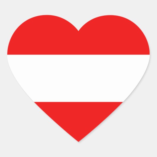 Oostenrijk Flag Heart Sticker (Voorkant)