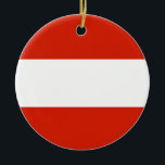 Oostenrijk Flag Ornament<br><div class="desc">Heart Ornament met de vlag van Oostenrijk.</div>