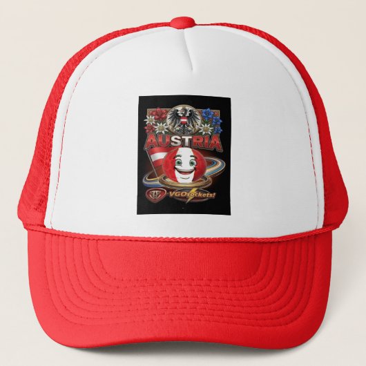 Oostenrijk-GBall-01 Trucker Pet (Voorkant)