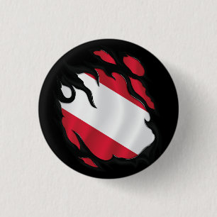 Oostenrijk Gekopieerde vlag Ronde Button 3,2 Cm