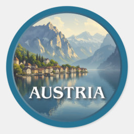 Oostenrijk Hallstatt Europese Unie Ronde Sticker