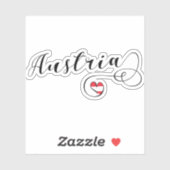 Oostenrijk Hart Vlag Sticker (Vel)