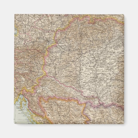 Oostenrijk Hongaarse Empire Map Magneet (Voorkant)