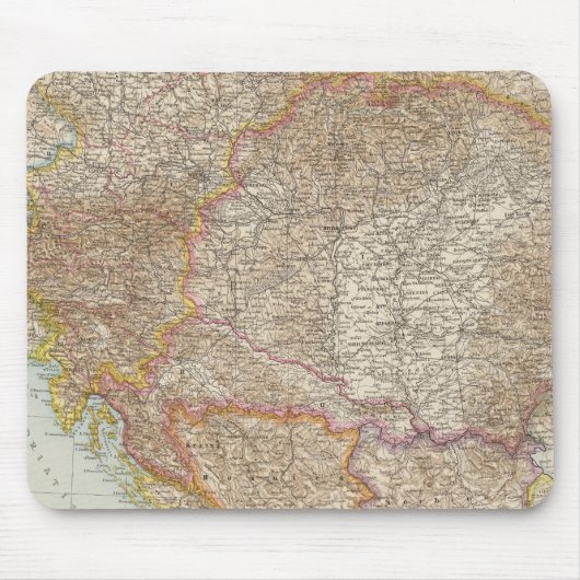 Oostenrijk Hongaarse Empire Map Muismat (Voorkant)