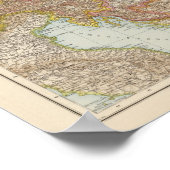 Oostenrijk Hongaarse Empire Map Poster (Hoek)