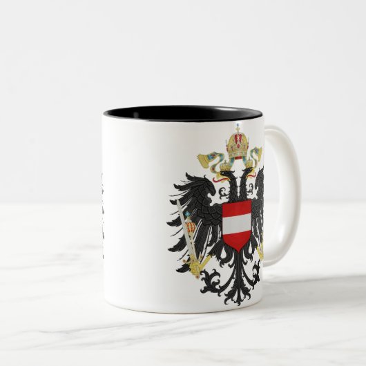 Oostenrijk Hongarije Keizerlijk wapen Tweekleurige Koffiemok (Voorkant rechts)