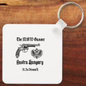Oostenrijk Hongarije M1870 Gasser Revolver Sleutelhanger (Achterkant)