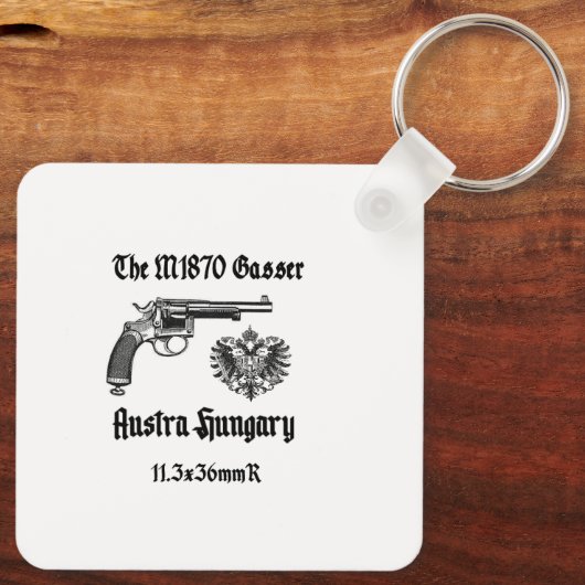 Oostenrijk Hongarije M1870 Gasser Revolver Sleutelhanger (Achterkant)
