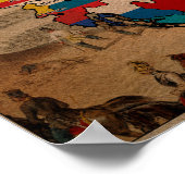 Oostenrijk Hongarije Vlag Kaart Poster (Hoek)