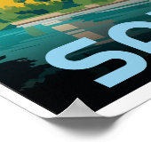 Oostenrijk hoofdstad Salzburg skyline Poster (Hoek)