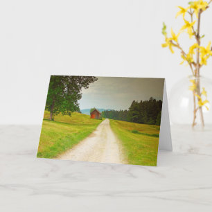 Oostenrijk houten hut en pad kaart