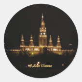 Oostenrijk, ik hou van Wenen Ronde Sticker (Voorkant)