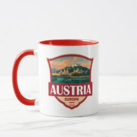 Oostenrijk Illustratie Retro Badge