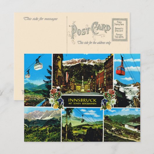 Oostenrijk, Innsbruck Multiview Briefkaart (Voorkant / Achterkant)
