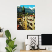 Oostenrijk, Innsbruck, Tirol, Golden dak, oude sta Poster (Thuiskantoor)