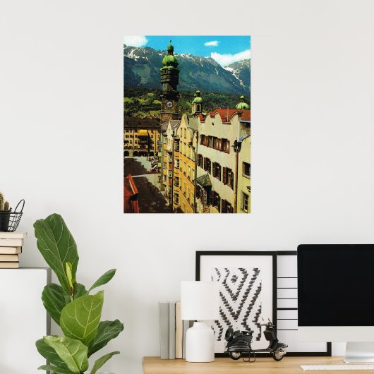 Oostenrijk, Innsbruck, Tirol, Golden dak, oude sta Poster (Thuiskantoor)
