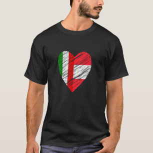 Oostenrijk Italië Italiaanse vlag Oostenrijkse vla T-shirt