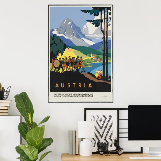  Oostenrijk: Klassiek Poster reizen (Thuiskantoor)