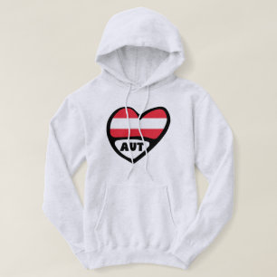 Oostenrijk Landcode Vlag Hart AUT Hoodie