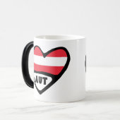Oostenrijk Landcode Vlag Hart AUT Magische Mok (Voorkant links)
