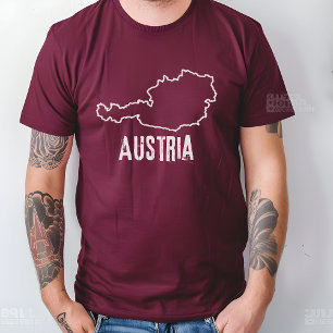 Oostenrijk Landkaart Shirt Oostenrijks Natieoverzi