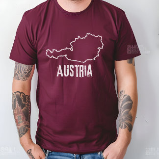 Oostenrijk Landkaart Shirt Oostenrijks Natieoverzi