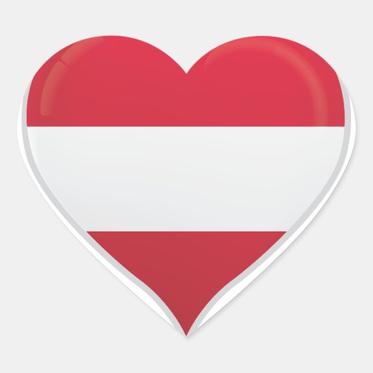 Oostenrijk liefde vlag trots hart sticker (Voorkant)