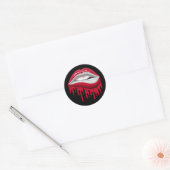 Oostenrijk lippen trots root flag ronde sticker (Envelop)