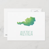 Oostenrijk Map Briefkaart (Voorkant / Achterkant)