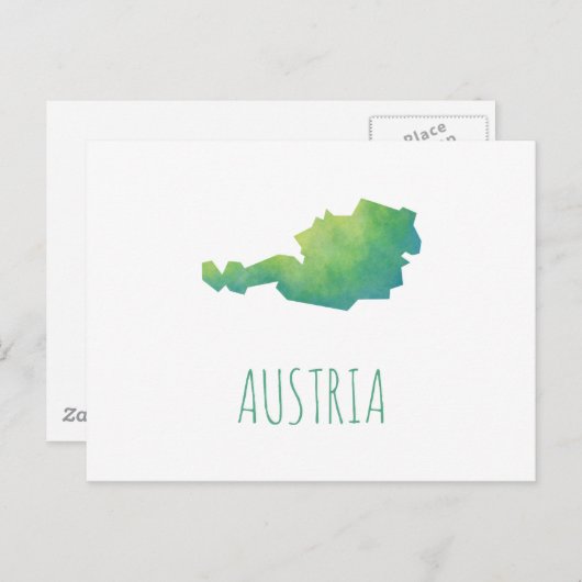 Oostenrijk Map Briefkaart (Voorkant / Achterkant)