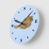 Oostenrijk Map Clock Ronde Klok (Hoek)