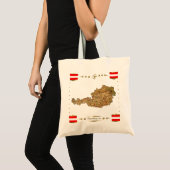 Oostenrijk Map + Flags Bag Tote Bag (Voorkant (product))