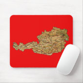 Oostenrijk Map Mousepad Muismat (Met muis)