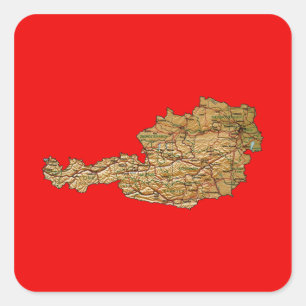 Oostenrijk Map Sticker