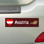 Oostenrijk Markthart + Kaart Bumpersticker (Op auto)