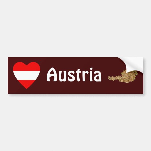 Oostenrijk Markthart + Kaart Bumpersticker (Voorkant)