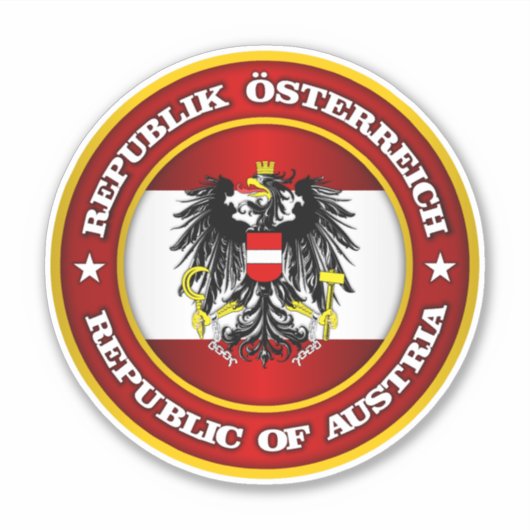 Oostenrijk Medalion Sticker (Voorkant)