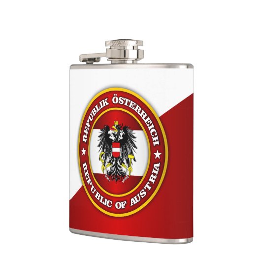 Oostenrijk Medallion Heupfles (Links)