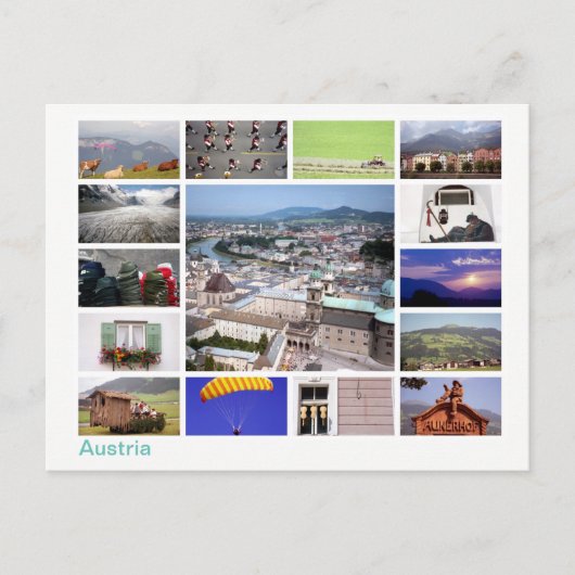 Oostenrijk met meerdere afbeeldingen briefkaart (Voorkant)