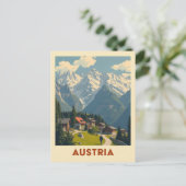 Oostenrijk Mountain Town Travel Toerisme Briefkaart (Staand voorkant)