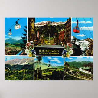 Oostenrijk, multiview Innsbruck Poster