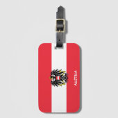 Oostenrijk National Flag Patriotic Bagagelabel (Voorkant (verticaal))